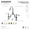 Kingston Brass Bridge Bathroom Faucet with Brass PopUp, Matte Black KS7990TAL - alternate 4